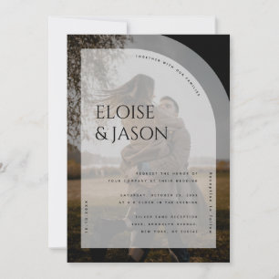 Convite Casamento de Foto Simples e Rústico Moderno