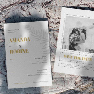 Convite Casamento de Foto Simples Minimalista