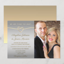 Casamento de Foto Simples Prata e Ouro