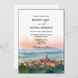 Convite Casamento de Foto Skyline Skyline, da TUSCANY Ital