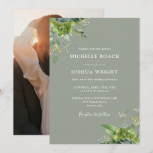 Casamento de Foto Verde Eucalyptus Greenery Sage