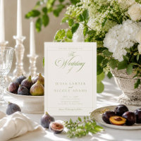 Casamento de Fotografia Caligrafia Marfim Verde Ol