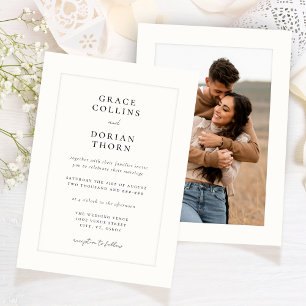 Convite Casamento de Fotografia com a Plataforma de Marfim