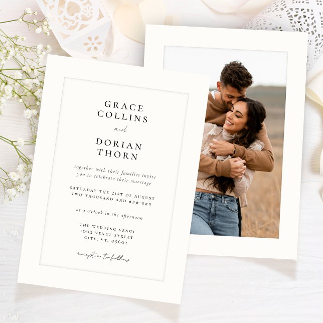 Convite Casamento de Fotografia com a Plataforma de Marfim (Criador carregado)