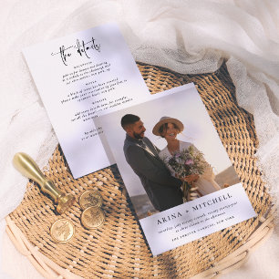 Convite Casamento de Fotografia com Código QR Tudo em Um M