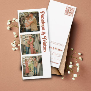 Convite Casamento de Fotografia com Imagens Modernas Simpl