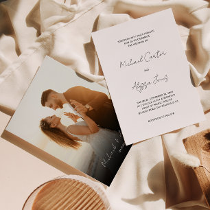 Convite Casamento de Fotografia com Script de Manuscrito M