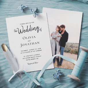 Convite Casamento de Fotografia com Script de Pincel Minim