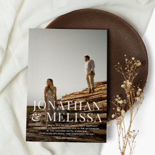 Convite Casamento de Fotografia com Típica em Negrito Simp