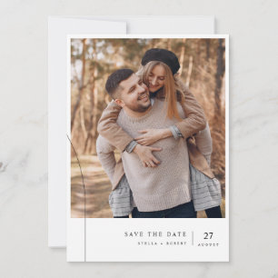 Convite Casamento de Fotografia com Tipografia Simples Rom