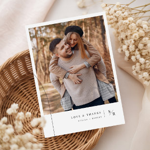 Convite Casamento de Fotografia com Tipografia Simples Rom