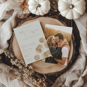Convite Casamento de Fotografia de Ivory & Terracotta