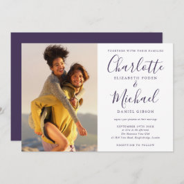 Convite Casamento de Fotografia de Script de Assinatura Ro