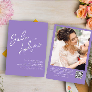 Convite Casamento de Fotografia do Código QR de Script Mín