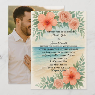 Convite Casamento de Fotografia em Praia Amigável em Orçam