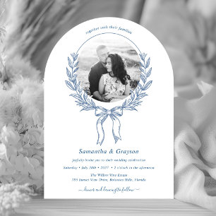 Convite Casamento de Fotografia no Círculo de Arco Floral