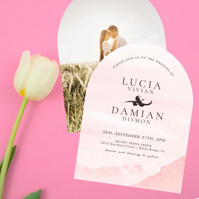 Convite Casamento de Fotografia por Aquarela Dreamy Mounta (Criador carregado)