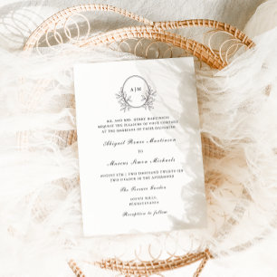 Convite Casamento de Fotografia QR Rsvp do Elegante Black