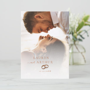 Convite Casamento de Fotografia Ultra Mínima Moderna em Ti