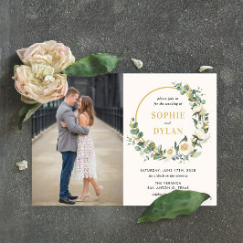 Convite Casamento de Fotografias a Cores Editáveis de Hoop