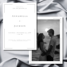 Casamento de Fotografias a Preto e Branco com Tipo