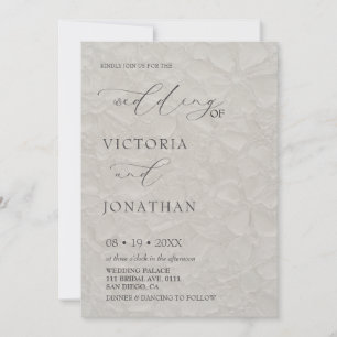 Convite Casamento de Fotografias Brancas Modernas de Cinza