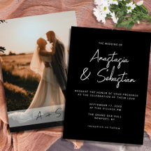 Casamento de Fotografias com Script Branco e Preto