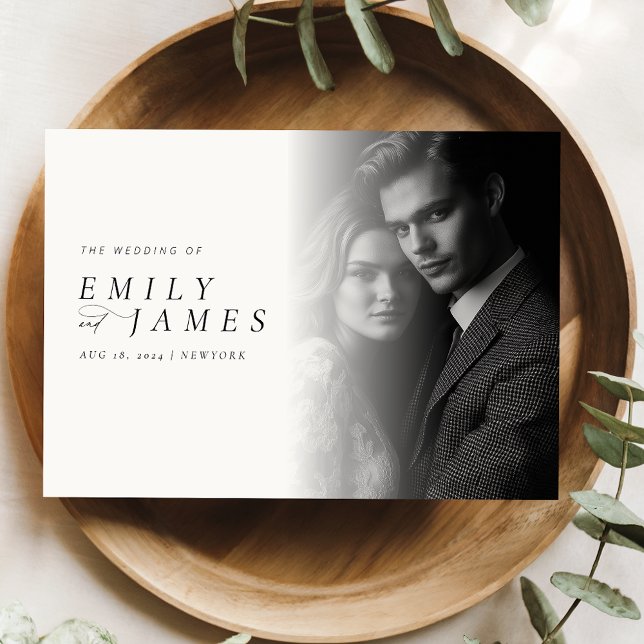 Convite Casamento de Fotografias com Script Elegante Moder (Criador carregado)