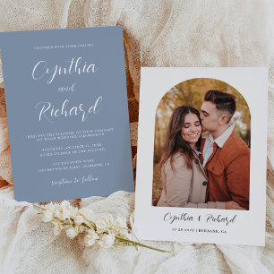 Convite Casamento de Fotografias com Script Minimalista Du