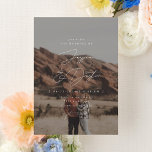 Convite Casamento de Fotografias com Script Minimalista El<br><div class="desc">Completamente personalizável,  este simples convite de na moda contém fontes elegantes com sua foto em segundo plano. Há uma transparência em sua foto para destacar seu texto. A parte traseira contém uma foto adicional. Visite a coleção para ver itens correspondentes e mais como este.</div>