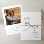 Convite Casamento de Fotografias com Script Moderno Minima<br><div class="desc">Convite para Casamento de Fotos de Script Moderno Minimalista</div>