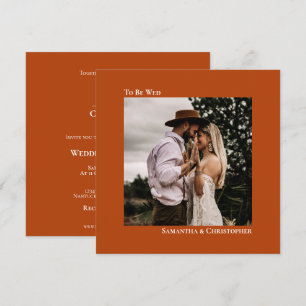 Convite Casamento de Fotografias da Praça Laranja Moderna 