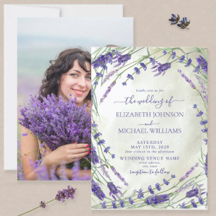 Convite Casamento De Fotografias De Cores De Água Botâni