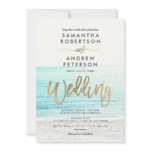 Casamento de fotografias de praia com datilografia