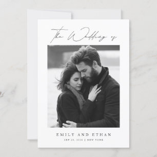 Convite Casamento de Fotografias do Código QR Preto e Bran