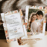 Convite Casamento de Fotografias Douradas Florais Autumn T<br><div class="desc">Design de Autumn Terracotta Orange Floral Dourada Foto de Casamento Foto Foto de Foto Foto Foto de Casamento, que pode ser personalizado com seu texto. Clique no botão "Personalizar" e use nossa ferramenta design para modificar este modelo. Veja a Design de Arte Gráfica para outros produtos que combinam com este...</div>