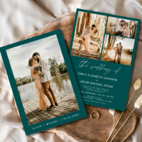 Casamento de Fotografias Elegante Minimalista Teal