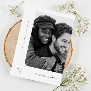 Convite Casamento de Fotografias Minimalista Russo do Orça