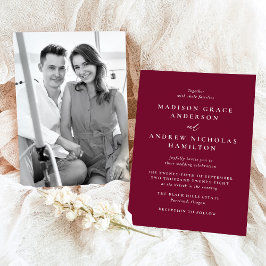 Convite Casamento de Fotografias Mínimas Modernas