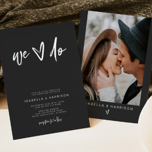 Convite Casamento de Fotografias Modernas Contemporâneas