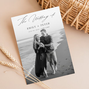 Convite Casamento de Fotografias Modernas da Caligrafia El