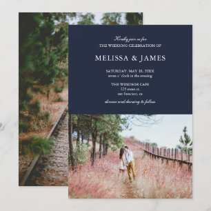 Convite Casamento de Fotografias Modernas Simples