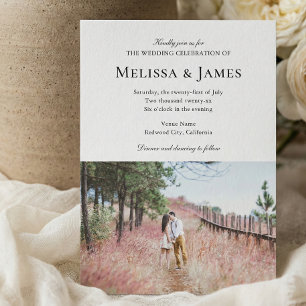 Convite Casamento de Fotografias Modernas Simples
