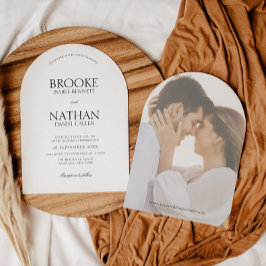 Convite Casamento de Fotografias Negra e Branca do Arch El