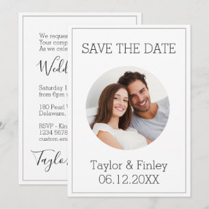 Convite Casamento de Fotografias Personalizadas e Mínimas