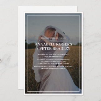 Convite Casamento de Fotografias Personalizadas Moderno Si