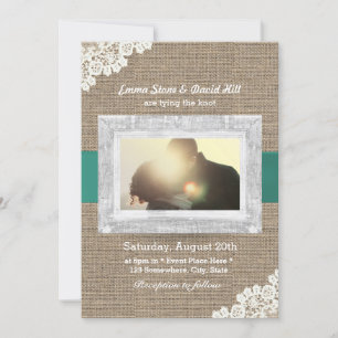 Convite Casamento de Fotografias Personalizadas Vintage La