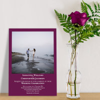 Casamento de Fotografias Roxo Mínimo Simples do Ga
