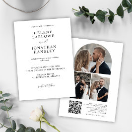 Convite Casamento de Fotografias Simples e Minimalista Mod
