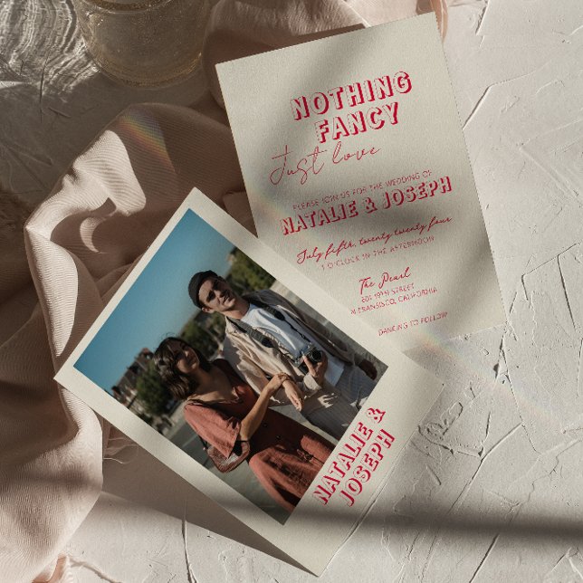 Convite Casamento de Fotografias Únicas Coloridas Modernas (Criador carregado)